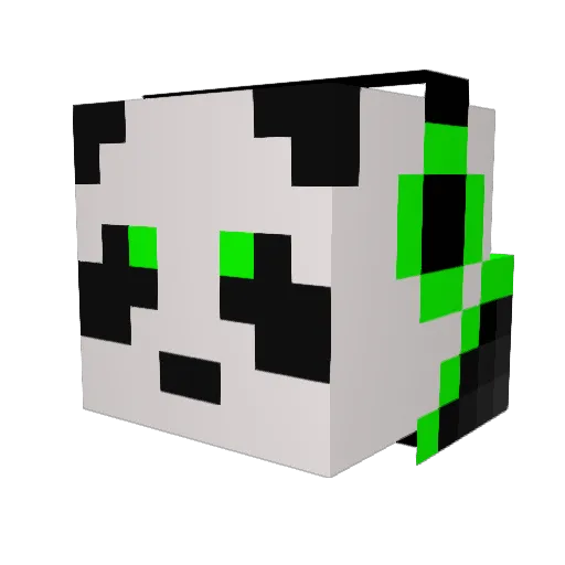 Giantpanda100 Minecraft avatar head, 3D render