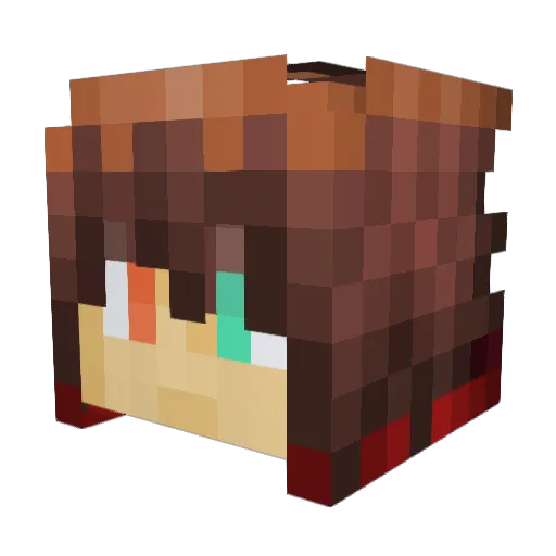 Gianuba22 Minecraft avatar head, 3D render