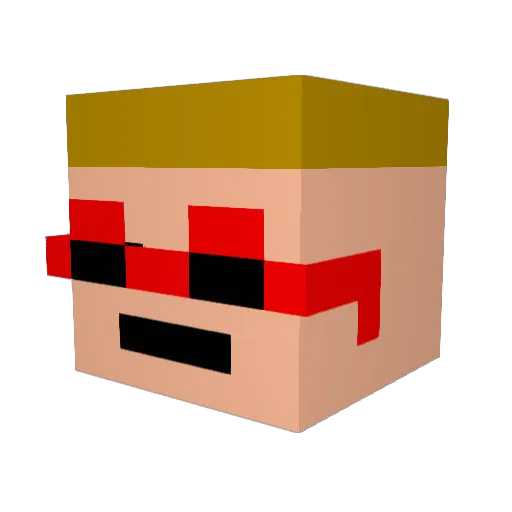 Gianvy Minecraft avatar head, 3D render
