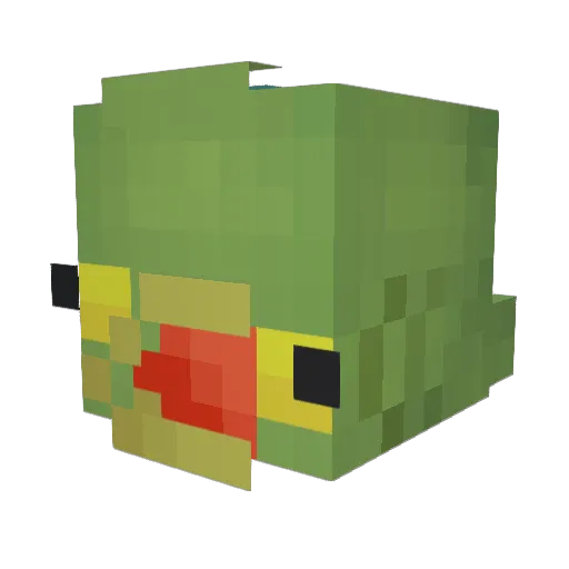 Gib1ish Minecraft avatar head, 3D render