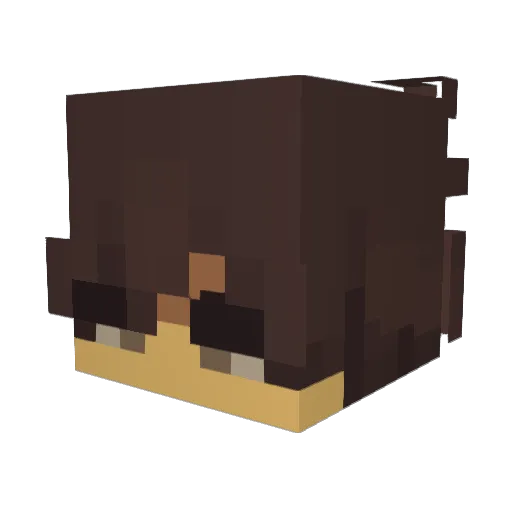 Gib37 Minecraft avatar head, 3D render