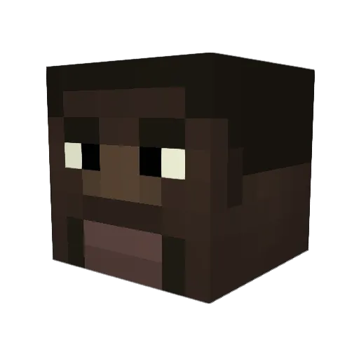 Gib8y Minecraft avatar head, 3D render