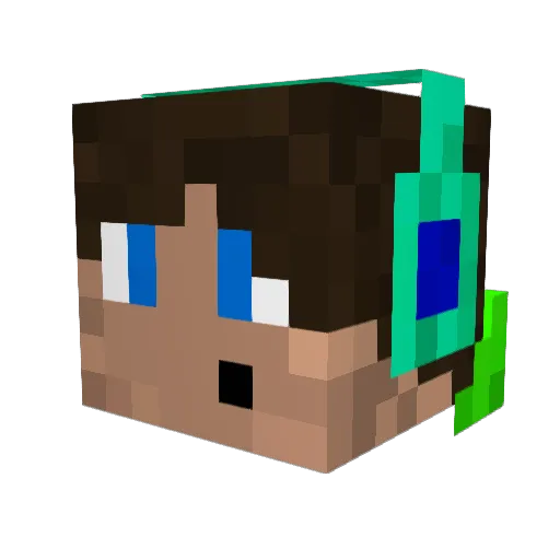 GibMalFuego Minecraft avatar head, 3D render