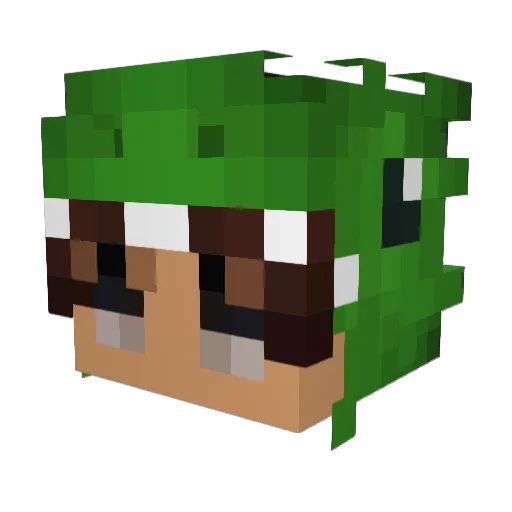 GibRexx Minecraft avatar head, 3D render