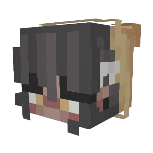 GibTheduck Minecraft avatar head, 3D render
