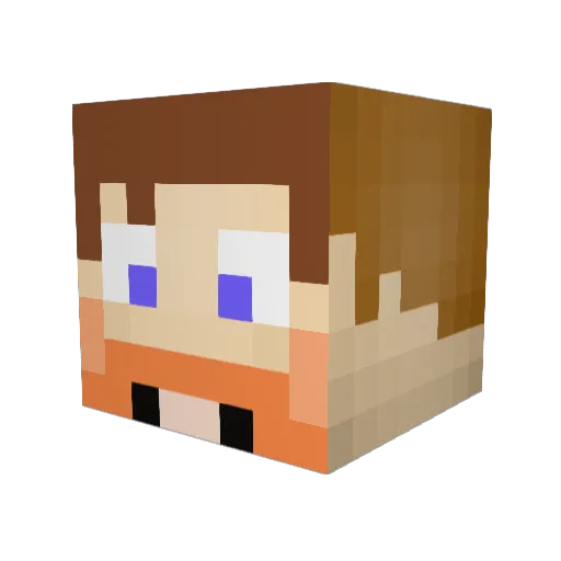 Gibbo_Tiger Minecraft avatar head, 3D render