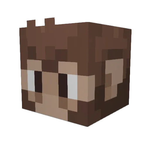 Gibbon2Me Minecraft avatar head, 3D render