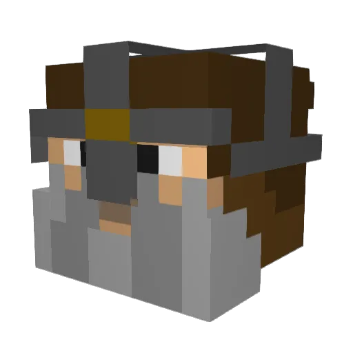 Gibbon87 Minecraft avatar head, 3D render