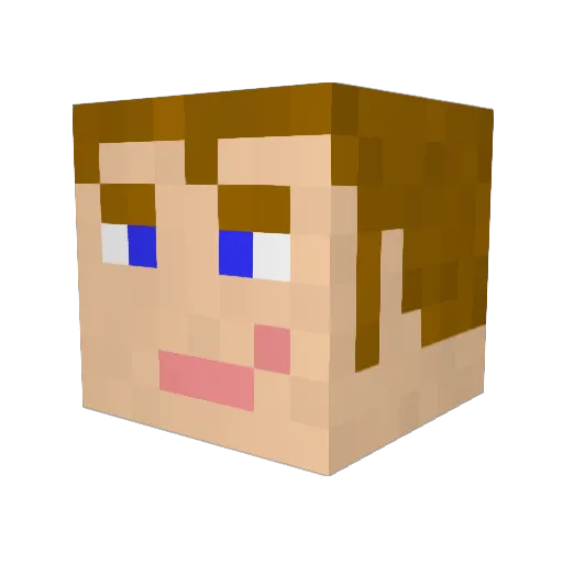 Gibbsyman Minecraft avatar head, 3D render