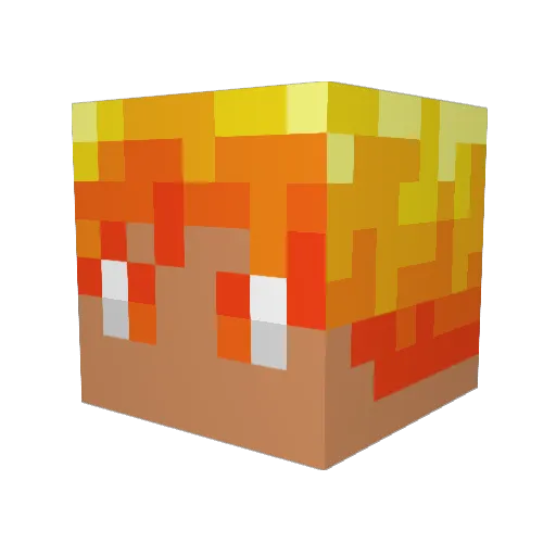 Gibby343 Minecraft avatar head, 3D render