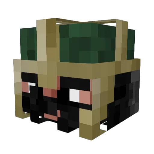 Giblegabite Minecraft avatar head, 3D render