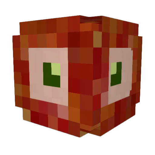 GiboQP Minecraft avatar head, 3D render