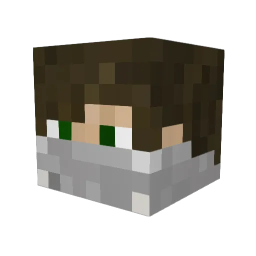 Gibor_ Minecraft avatar head, 3D render