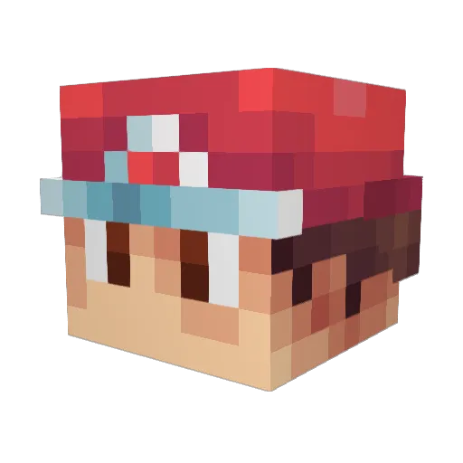 Gibson_Potato Minecraft avatar head, 3D render