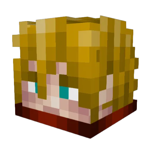 Gibsquire Minecraft avatar head, 3D render