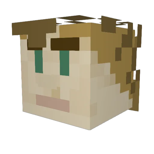 Gibsterthecool Minecraft avatar head, 3D render