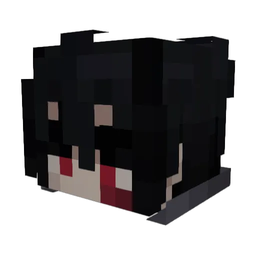 Giburu Minecraft avatar head, 3D render