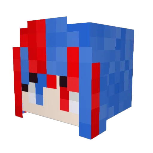 Gicba Minecraft avatar head, 3D render