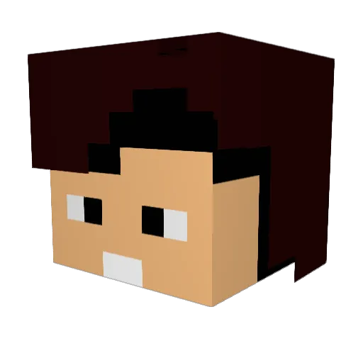 GidaLin Minecraft avatar head, 3D render