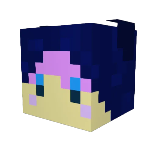 Gidakunn Minecraft avatar head, 3D render