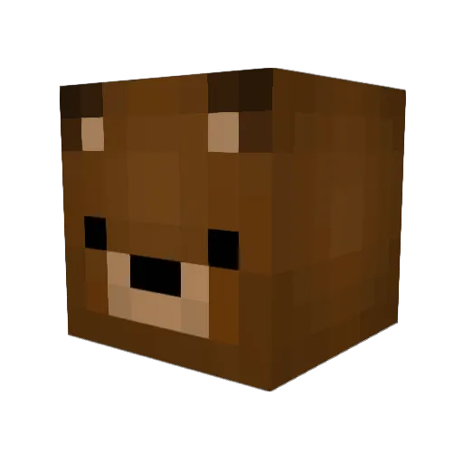Giddington Minecraft avatar head, 3D render