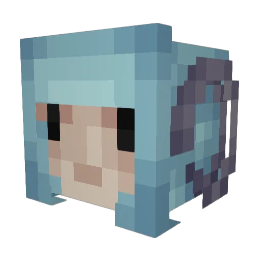 GiddyGoat_ Minecraft avatar head, 3D render