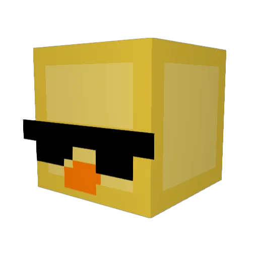 Giddybun Minecraft avatar head, 3D render