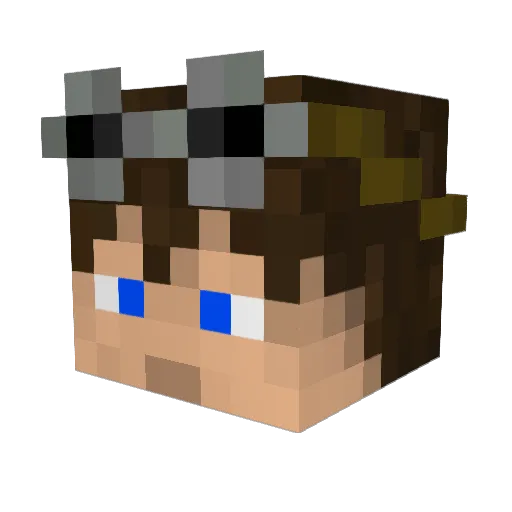Gideoknight Minecraft avatar head, 3D render