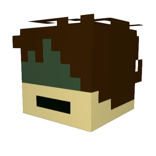 GideonMonster Minecraft avatar head, 3D render