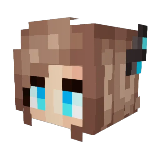 Gideonav Minecraft avatar head, 3D render