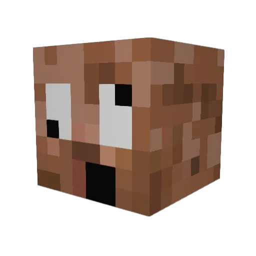 Gideopie Minecraft avatar head, 3D render