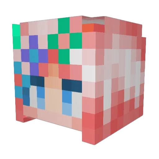 Gidget84 Minecraft avatar head, 3D render