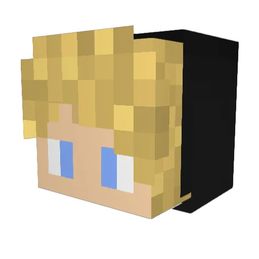 Gidoooo Minecraft avatar head, 3D render