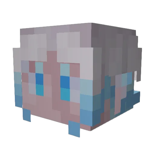 GidroLiza Minecraft avatar head, 3D render