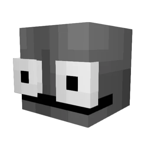 Gieen Minecraft avatar head, 3D render
