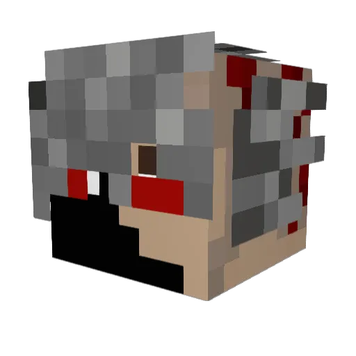 Giel_The_Best Minecraft avatar head, 3D render