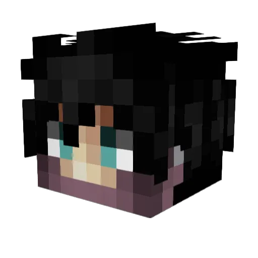 Giellee Minecraft avatar head, 3D render