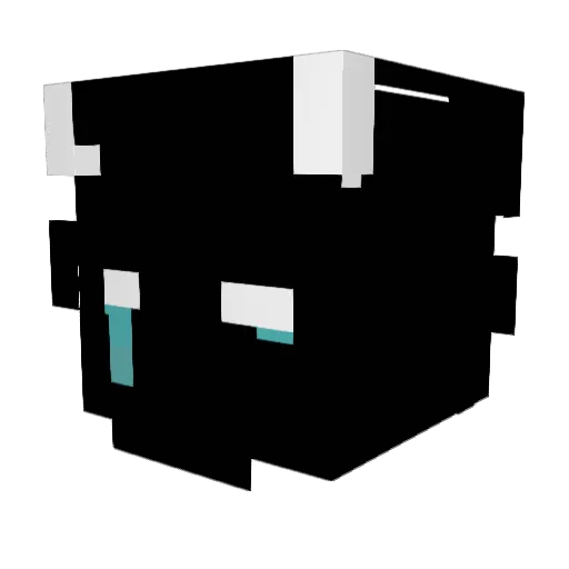 Giemo Minecraft avatar head, 3D render