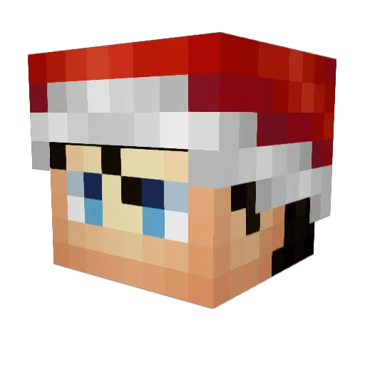 Gienne Minecraft avatar head, 3D render