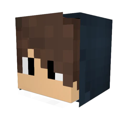 Gift_Wrapped Minecraft avatar head, 3D render