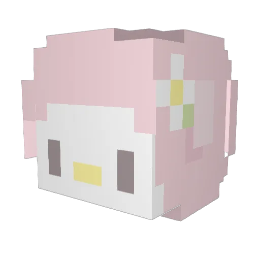 Giftboys Minecraft avatar head, 3D render
