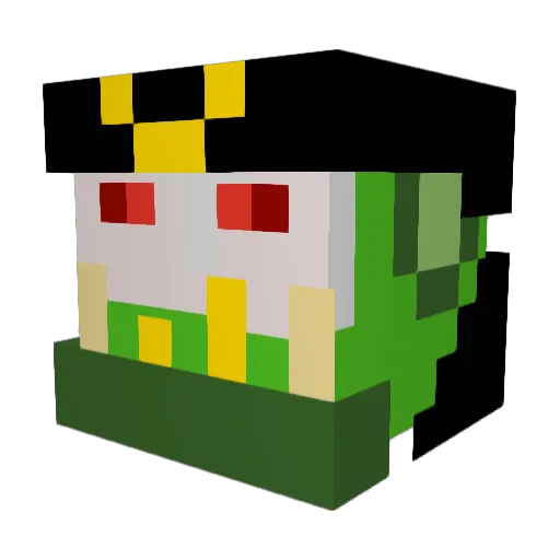 GiftedGeek11 Minecraft avatar head, 3D render