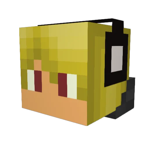 GiftedNinja Minecraft avatar head, 3D render