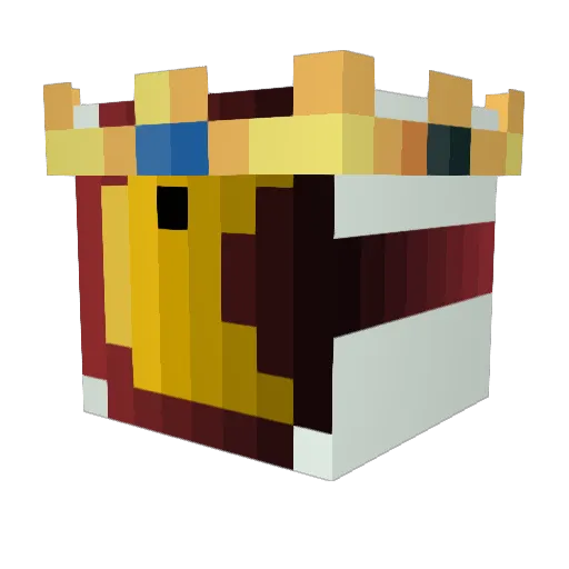 Gifterno Minecraft avatar head, 3D render
