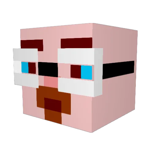 Giftzwerg1975 Minecraft avatar head, 3D render