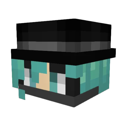 GigaChadVEVO Minecraft avatar head, 3D render