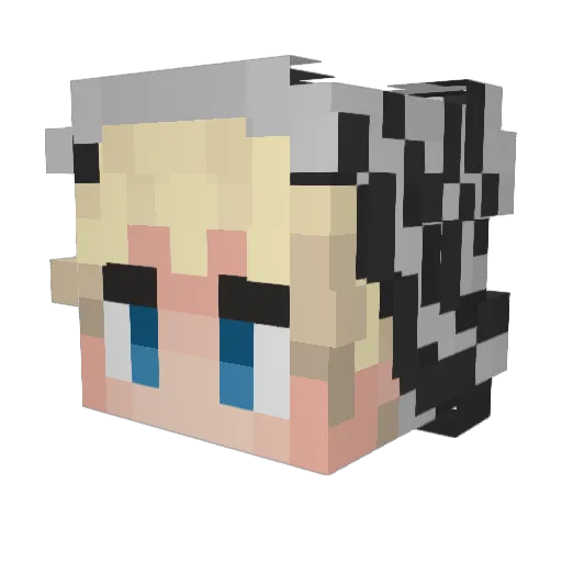 GigaGrinder Minecraft avatar head, 3D render