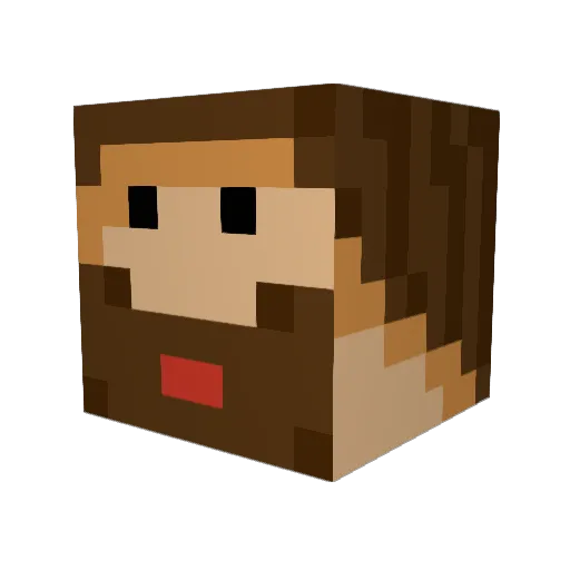 GigaHampter Minecraft avatar head, 3D render