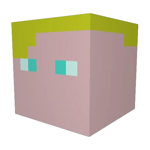 GigaJack21 Minecraft avatar head, 3D render