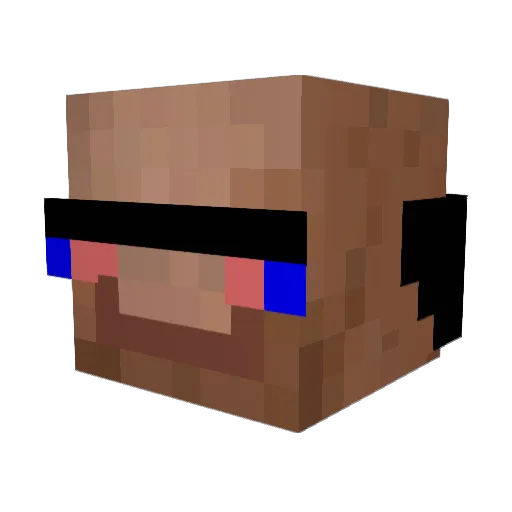 GigaPickler Minecraft avatar head, 3D render